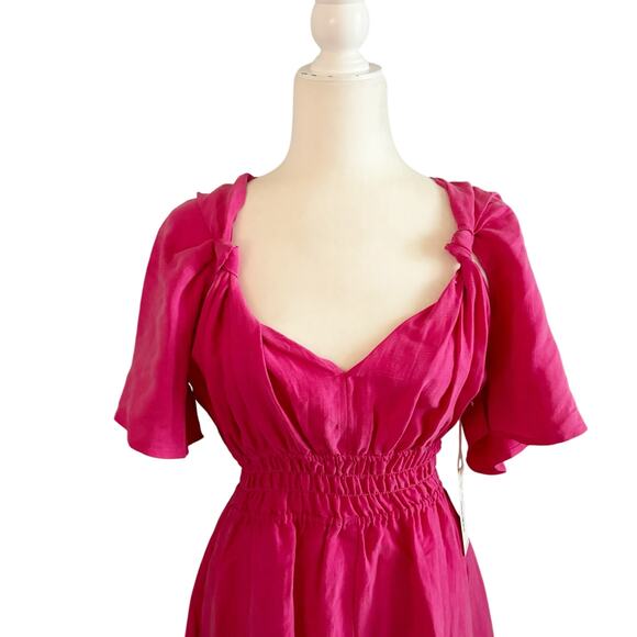 R.G. Kane Christy Midi Dress Medium Pink NWT - Picture 3 of 9